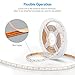 AMIR Upgraded LED Strip Lights, 90 LED 9.84ft Flexible Solar Strip Lights, 8 Lighting Modes, Waterproof for Patio, Garden, Home, Wedding, Courtyard (Warm White)