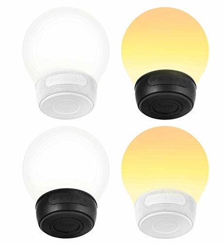 Divoom AuraBulb/BK – Lampe mit Bluetooth (USB, 3.5 mm, 5 Verschiedene Lichteffekte) schwarz