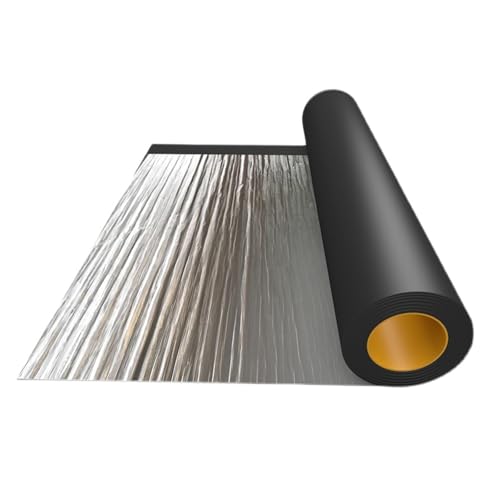 Sous-couche de toit synthétique imperméable et Weatherabili - Ruban adhésif clignotant en feuille d'aluminium - Joint bitume pour tuyaux en métal - Fuite de toit et réparation de fenêtres (T1,5 mm/l