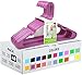 Eldorado Hangers for Adult Size Clothing, Plastic, Ideal for Everyday Standard Use Clothes, Shirts, Blouses, T-Shirts, Dresses, Jackets, Suits. Color - Purple, Pack - 40 PCS.