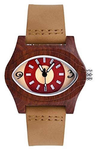 Montre en bois femme SUPBRO montre quartz bracelet réglable noyer naturel