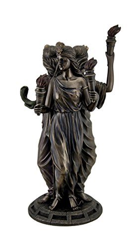Estatua Griega Triple Diosa Hécate Acabado Bronce Grande miniatura 2
