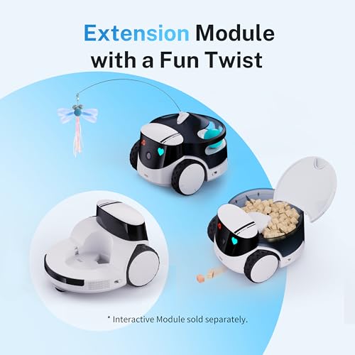Image of Enabot EBO ROLA PetPal Mobile 2.5K Pet Camera Robot with Treat Dispenser | Whole-Home Mobility, Two-Way Talk, Night Vision, Auto-Recharge, Interchangeable Modular Design