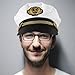 PACKOVE Men Captain Hat Fashionable Sailor Cap for Cosplay Parties and Outdoor Activities Breathable Design Comfortable Fit
