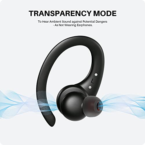 Tribit Movebuds H1 Wireless Earbuds Ipx8 Waterproof By Sgs And 65H Playtime Earbuds For Intense Sports Bluetooth 5.2 Earphones With Transparency Mode To Hear True Sound By Apt-X And Cvc 8.0 #TOP2