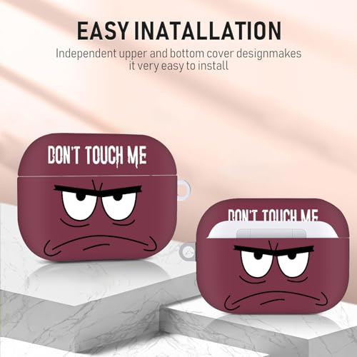 Image of Compatible with Airpods Pro 3 Case(2025),Don't Touch Me for Airpods Pro 3rd Generation Cases Cover with Lanyard Soft Silicone Cute Shockproof Cover for Women Men,Black