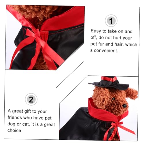 Disfraz de capa y sombrero de bruja para perros, talla M miniatura 5