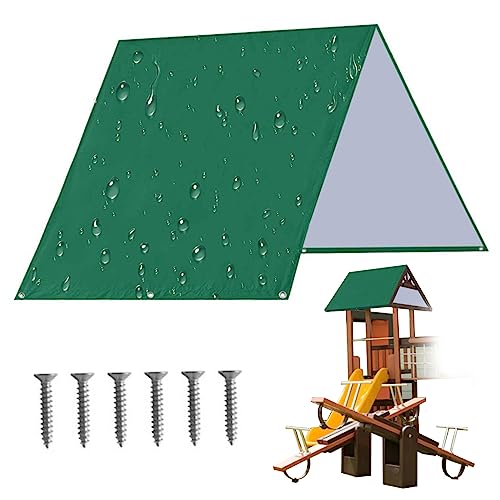 HWXZUUO Swing Set Replacement Tarp 132x228 cm Kids Playground Roof Canopy Waterproof Swing Sunshade...