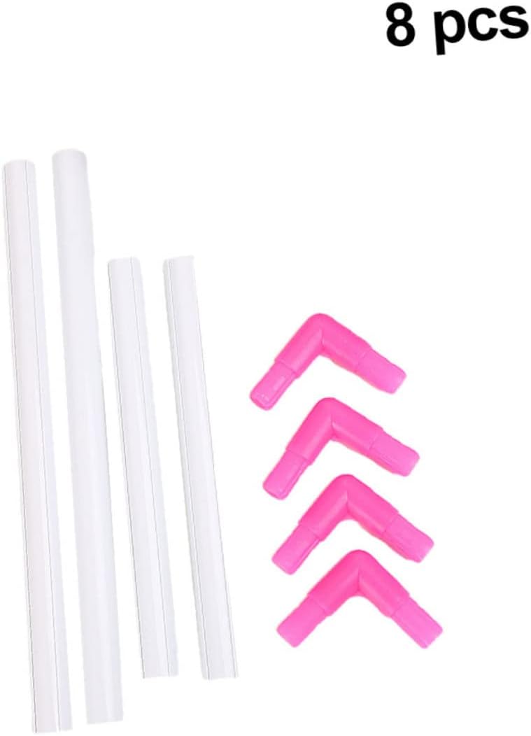SEWOART 8pcs Clip Embroidery Frame Handheld Cross Rack Random Color for Easy Assembly and Storage for Quilting and Painting