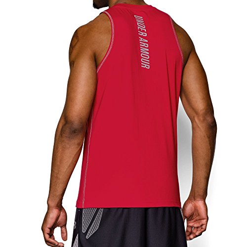 Under Armour Men's Charged Cotton Jus Sayin Too Tank Medium Red