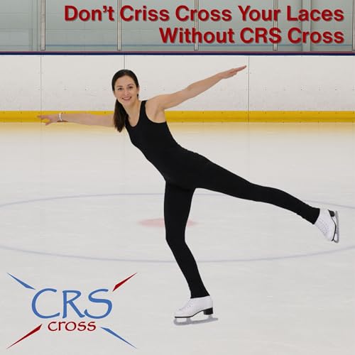 Image of CRS Cross Ice Skating Leggings. Black Over Skate Legging. High-Rise, Practice Pants for Figure Skater Girls and Women.