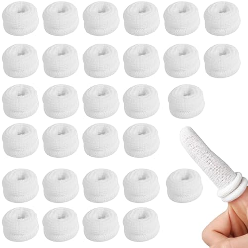 30 Pcs Finger Bandages Tubular Elastic Finger Bandages for Injuries Cuts and Blisters Comfortable & Secure Protection