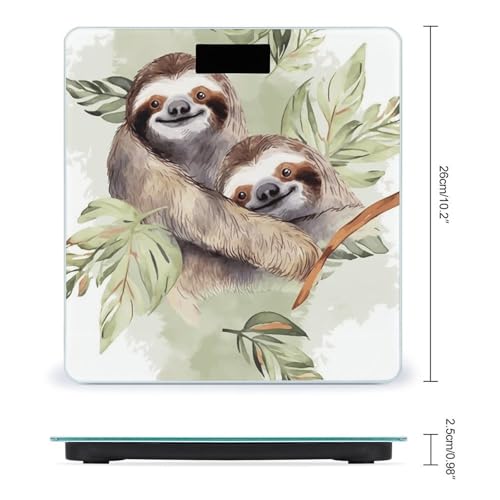 Báscula digital de baño con vidrio templado y pantalla LCD miniatura 2