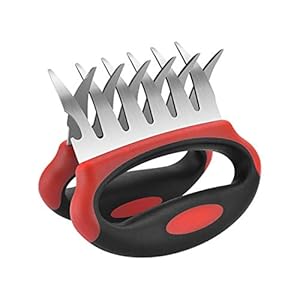 SCN Bear Claws Meat Shredder-BBQ Claws Stainless Steel Fork Set For Shredding Pulling Lifting Pork Chicken Beef With Heat Insulated Handel Set of Two Barbecue Grilling Tool