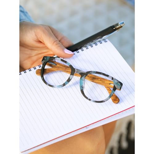 Image of Blue Planet Round Glasses for Men and Women - Round Frame Glasses, Blue Light Blocking Circle Glasses, Round Eyeglasses