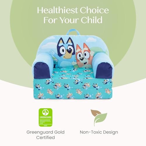 Delta Children - Bluey Cozee Buddy Flip-Out Kids Chair, Blue - image 7