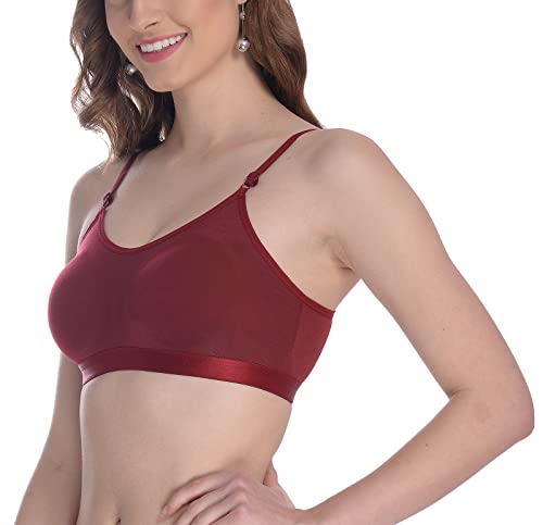 Image of FIMS - Fashion is my style Women Cotton Sports Bra for Gym, Yoga, Running Bra for Girls, Racer Back, Full Coverage, Multicolor, Cup B, See Main Image to Check How Many Bra You Will Get