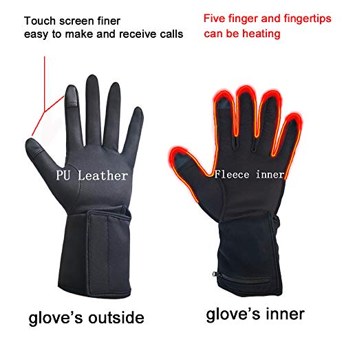 Echargeable Electric Heated Gloves For Men And Women, Heated Gloves For Arthritis Hands,Ultrathin Hand Warmer Gloves Screen Touchable,Winter Flexible Washable Heated Gloves With Battery (M) #TOP1