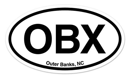 OBX Outer Banks North Carolina Oval Vinyl Car Bumper Window Sticker 5