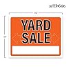 Yard Sale Signs 4 Pack | Weatherproof Plastic Sign Yard Sale Supplies with Fill In Direction Arrows and Address Write In Area, 14" x 11" #2