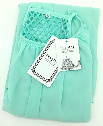Image of Women's Chiffon Summer Casual Sundress Spaghetti Strap Tank Beach Dresses Bathing Suit Coverup