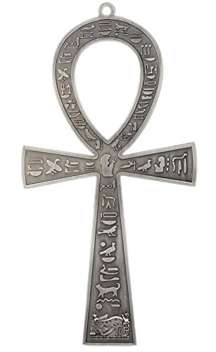 NileCart Croix égyptienne en métal Argenté vieilli 8,5 cm Cover