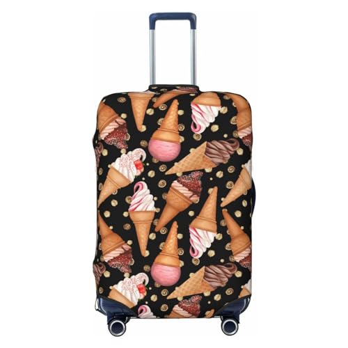 Ice Cream No.J9011 Luggage Cover Protector Anti-Scratch Washable Fits 18-32 Inch Luggage-Large