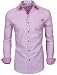 Tom's Ware Mens Classic Slim Fit Checkered Contrast Long Sleeve Dress Shirts