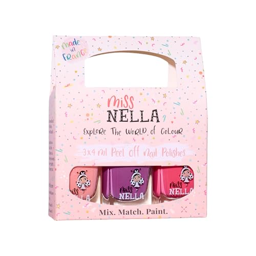 MISS NELLA SWEET LITTLE PACK, Nail Polish Set-Easy Pell off And W...