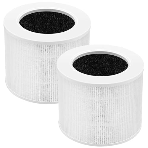 Confezione da 2 filtri di ricambio per purificatore d'aria LEVO-IT Core, 3 in 1 ad alta efficienza, mini filtro HEPA Core di ricambio, sistema di filtraggio della polvere al carbone attivo (dimensioni Confezione da 2 filtri di ricambio per purificatore d'aria LEVO-IT Core, 3 in 1 ad alta efficienza, mini filtro HEPA Core di ricambio, sistema di filtraggio della polvere al carbone attivo (dimensioni