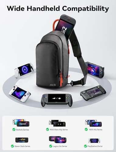 image for JSAUX Sling Bag for Switch 2, ROG Xbox Ally X, Steam Deck, Legion Go 2