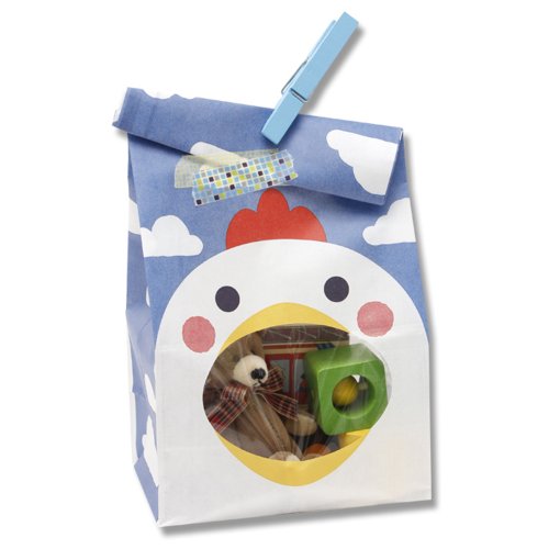 HEIKO Heiko Paper bag with a window Pakkun bag Chicken (NO.4) (Pack of 50 sheets) (japan import) MADO-07