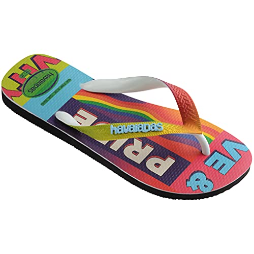 Chinelo Top Pride Rainbow, Havaianas, Adulto Unissex, Preto, 45/46