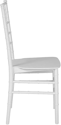 Miniatura 4 de Flash Furniture Paquete de 2 sillas Chiavari apilables de resina blanca de la serie HERCULES Blanco,Champán,Negro,Dorado,plateado,Oro