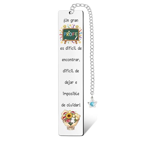 Marcapáginas para Maestros Regalos Estudiantes Graduación Tutor Agradecimiento Profesor Cumpleaños Mujeres Mentor Gracias Clase Profe Personalizado Navidad Seño Marcadores de Libro Un Gran Profesor