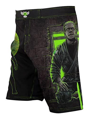 Short MMA BJJ Horror Frankenstein Noir pour vos entraînements de grappling intensifs