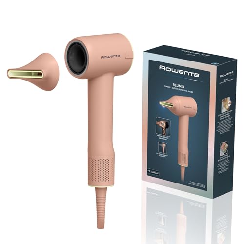 Rowenta Blumia Secador de Pelo Compacto y Ligero 350g, Motor Digital, Secado Rápido, Generador Iones, Control Inteligente 40°C, 3 temperaturas, 2 velocidades, Boquilla Magnética, Rosa, HY5N11E0 Rowenta Blumia Secador de Pelo Compacto y Ligero 350g, Motor Digital, Secado Rápido, Generador Iones, Control Inteligente 40°C, 3 temperaturas, 2 velocidades, Boquilla Magnética, Rosa, HY5N11E0