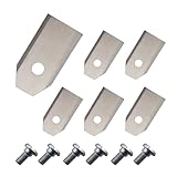 CTWHA 30PCS 18x35mm Stainless Steel Garden Lawn Mower Blades with Screws Hardware Mechanical Outdoor Power Tool Replacement Part Compatible with 265ACX/305/308/310/315/320/330X Model