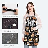 PLITI Lustige Fellpflegeschürze für Hunde, wasserdicht, mit Taschen, Schürze für Hundefriseure, M