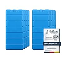 VonBueren 8 x Kühlakkus für Kühltasche 12h Lange Kühlung | 200 g | 7,5 x 16,5 x 2 cm | z.B. Kühlakku für Kühlbox