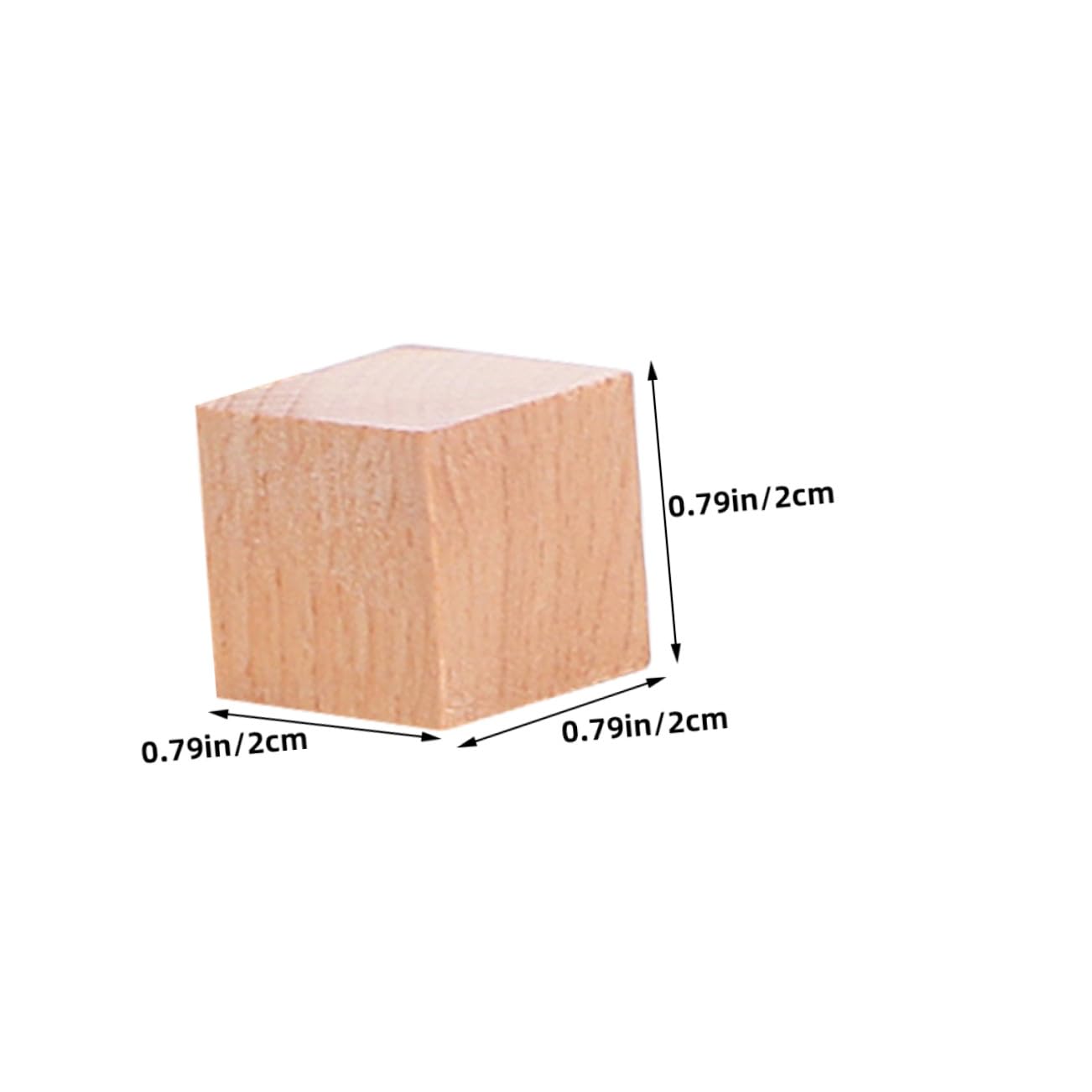 Mikikit 120pezzi Blocchi Quadrati in Legno Non Finiti Cubetti di Legno Naturali per Artigianato e Progetti Fai da Te Piccoli Blocchi per Gioco Creativo e Interazione Familiare
