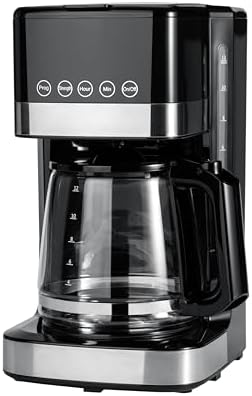 Amazon Basics Programmable 12 Cup Drip Coffee Maker with Glass Co...
