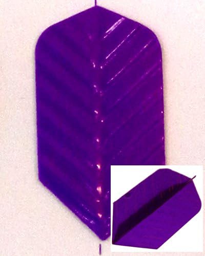25 Sets #3604 AmeriThon Purple on Clear Embossed Dart Flights