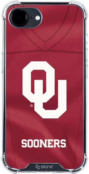 Skinit Clear Phone Case Compatible with iPhone 16e - Officially Licensed University of Oklahoma Sooners Black Design