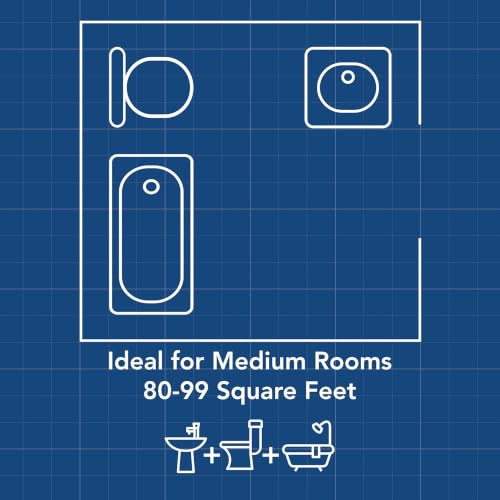 Image of Broan-NuTone Bathroom Exhaust Fan with Heater Quiet 1.5 Sones, 80 CFM and 3-Level CCT Lighting, Powerful Ventilation and Warm Comfort for Any Bathroom