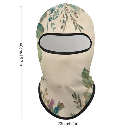 Balaclava Mask for Men Ski Mask for Women Floral Border Background Full Face Mask Face Cover for Cycling miniatura 2