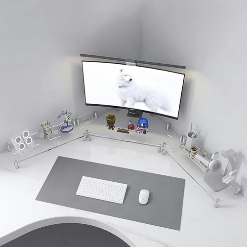 Moniteur d'angle support d'écran en acrylique transparent pour bureau