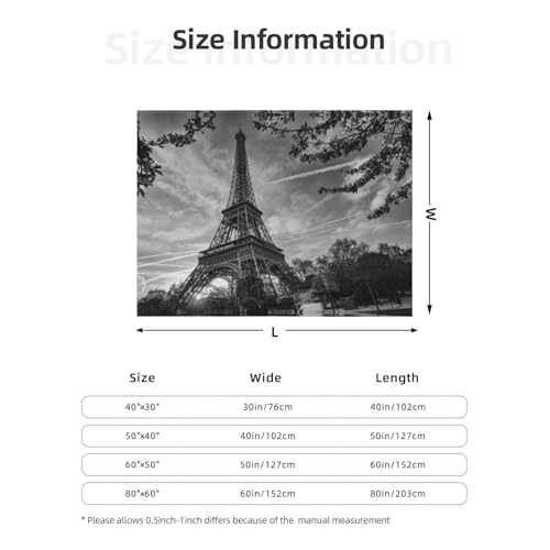 Couverture de lit legere anti transpi en microfibre Tour Eiffel - 8