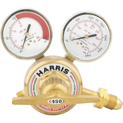 Harris 450 Series Industrial-Duty Regulator, Acetylene, 30RZ PSI, Model# 450-15-510