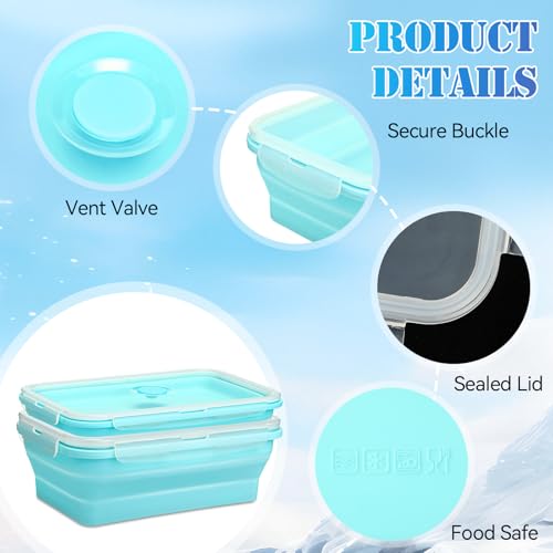 Molde de cubos de hielo grande plegable Reallnaive 12 pack miniatura 4